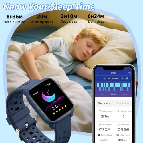 97268154-9cb0-4eb4-aed2-7ffe4467ea8b ModaWin W98 Kids Smart Watch with 12 Puzzle Games & 100+ Sport Modes
