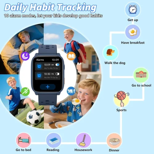 c6634c9c-92b5-4692-bbe4-1f47d59d787f ModaWin W98 Kids Smart Watch with 12 Puzzle Games & 100+ Sport Modes