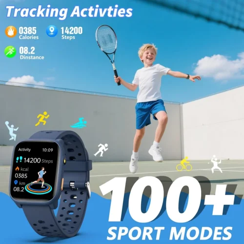 e17334e0-8ae3-4564-9a2e-9b7c66c0156e ModaWin W98 Kids Smart Watch with 12 Puzzle Games & 100+ Sport Modes